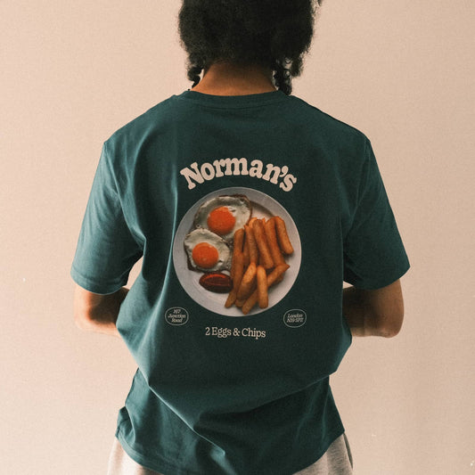 2 Eggs & Chips Tee - Green